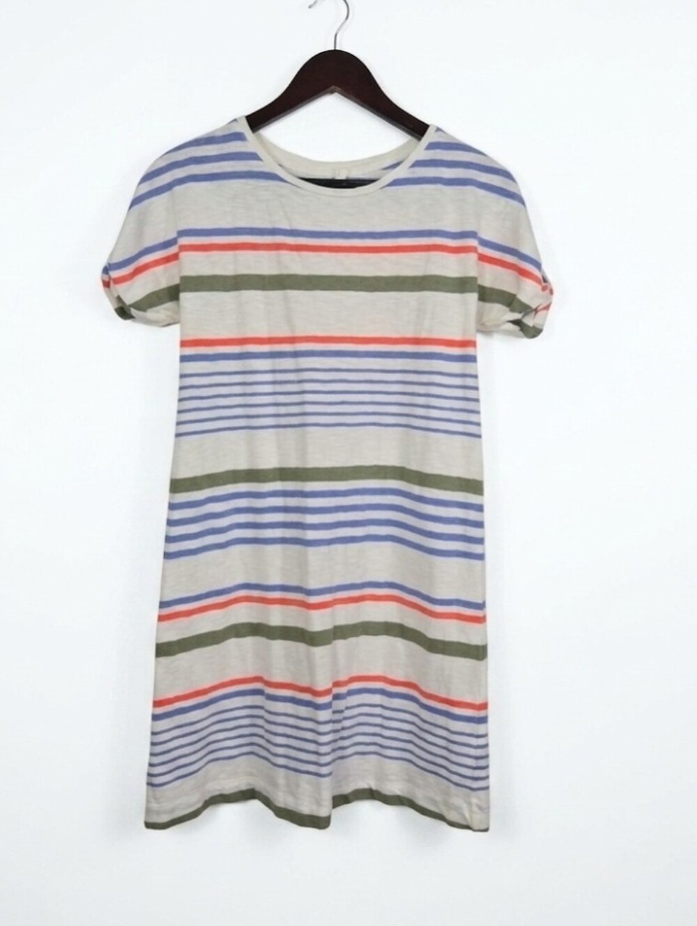 Lou & Grey colorful stripe short sleeve‎ mini dress